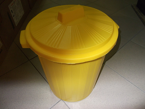 Бак 35л для сбора и хранения мед. отходов класса Б желтый 